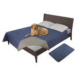 Easy-Going 100% Waterproof Dog Bed Cover Washable Couch Cover Non-Slip Sofa Cover Leakproof Blanket Furniture Protector Cover Reusable Incontinence Bed Underpads for Pets Kids Dog Cat(68x82 in,Gray)