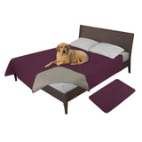Easy-Going 100% Waterproof Dog Bed Cover Washable Couch Cover Non-Slip Sofa Cover Leakproof Blanket Furniture Protector Cover Reusable Incontinence Bed Underpads for Pets Kids Dog Cat(68x82 in,Gray)