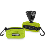 Best Pet Supplies Dog Poop Bag Holder Leash Attachment with 30 Bags, Reusable Dispenser for Travel, Walking, Park, and Outdoor Use, Durable with Clip-On - Black, Pack of 2