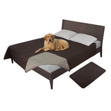 Easy-Going 100% Waterproof Dog Bed Cover Washable Couch Cover Non-Slip Sofa Cover Leakproof Blanket Furniture Protector Cover Reusable Incontinence Bed Underpads for Pets Kids Dog Cat(68x82 in,Gray)