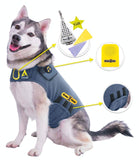 CozyVest® Dog Anxiety Vest 3-in-1 Music & Aromatherapy Shirt, Relaxing Sound & Essential Oils Jacket, Fireworks Thunder Separation & Thunderstorm Canine Stress Relief Coat (Gray, Large [41-64 Lbs])